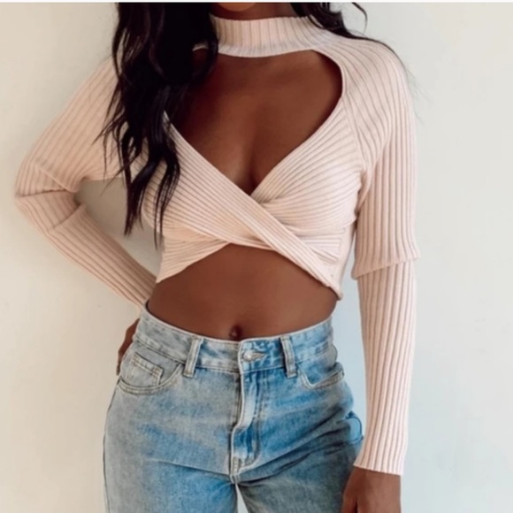 Princess Polly Zelda Crop Twist Top L/XL - Picture 3 of 7